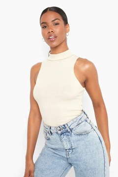 BOOHOO BODY DAMSKIE KREMOWE KLASYCZNE 36 S BCC