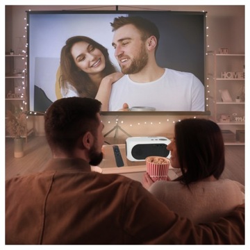 PROJEKTOR RZUTNIK HDMI USB FULL HD PRZENOŚNY DO TELEFONU KOMPUTERA TV BOX