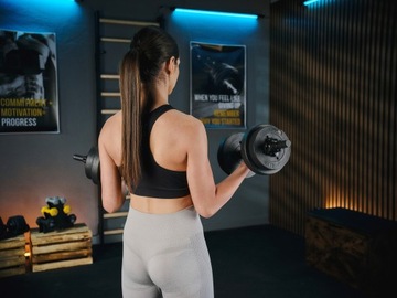 Гантели регулируемые, набор гантелей 20 кг, гиря 2x10 кг, штанга Trex Sport