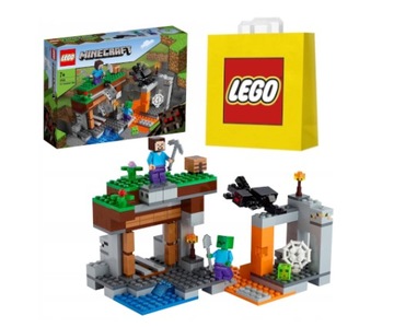 LEGO Minecraft 21166 Opuszczona kopalnia + Torebka prezentowa