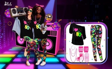 Костюм Поцелуя из 80-х, модный костюм для диско-танца 3XL