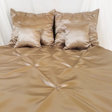 Pościel satynowa 160x200 ANDROMEDA Camel