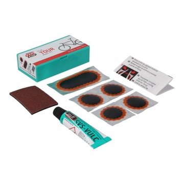 Комплект для ремонта камеры велосипеда TT01, 5 пластырей + 3 г клея для наконечников — 2 шт.