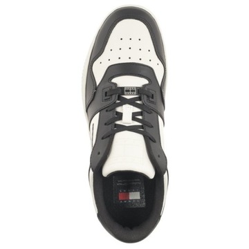 Buty Sneakersy Męskie Tommy Hilfiger Basket Leather Black Czarne
