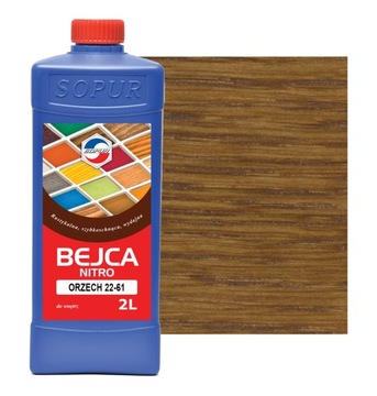 Bejca nitro SOPUR orzech 22-61 2l do drewna 2261
