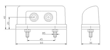 Светодиодная подсветка номерного знака FRISTOM FT-016 Лампа освещения