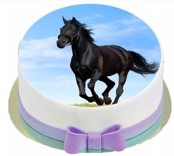 OPŁATEK NA TORT 7 Konie Koniki Koń Unicorn 20cm