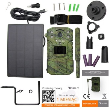 Kamera Leśna ORLLO Huntercam 4 GSM 4G LTE Fotopułapka Panel Solarny Baterie