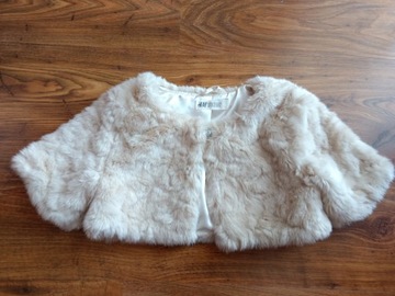 pudrowy róż futerkowe modakryl H&M nowe r.122/128