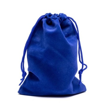 Aksamitna torebka prezentowa - Niebieska S
