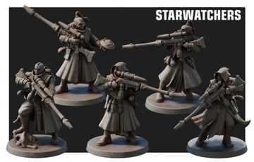 Starwatchers x5 Red Pilgrim Miniatures 28 mm