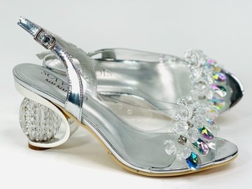 Sandały sylikonowe srebrne SCA'VIOLA H05 39