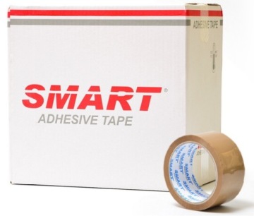 УПАКОВОЧНАЯ ЛЕНТА 48/50 SMART ADHESIVE КОРИЧНЕВАЯ ПРОЗРАЧНАЯ