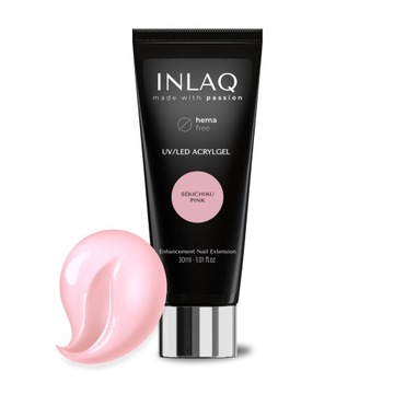 INLAQ Akrylożel do Paznokci Sekichiku Pink Budujący Acrylgel 30ml HEMA Free