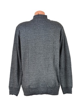 6364 Sweter męski rozpinany wełna jszary rozm 4XL