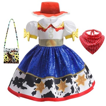 Disney Toy Story Girls Jessie Dress Up Costume Children Woody Cosplay Vest