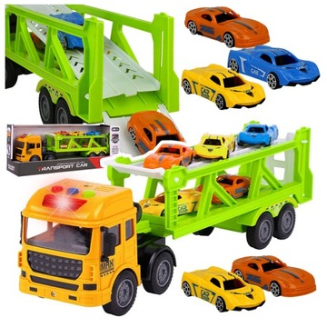 SAMOCHÓD INTERAKTYWNY TIR LAWETA RESORAKI AUTO CIĘŻARÓWKA NAPĘD DŹWIĘK LED