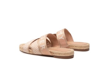 Tommy Hilfiger Klapki Damskie Boho Plecione Espadryle Sandrift r. 36