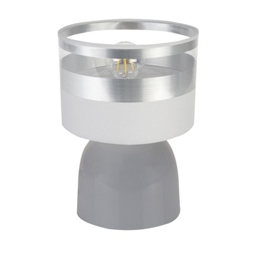 LAMPA STOŁOWA NOCNA ABAŻUR CHROM WYBÓR LED