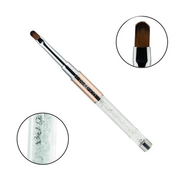 Кисть для геля Profico Crystal №4, полукруглая.
