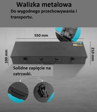 Klucze Nasadowe Udarowe 3/4'' 6-Kąt 17-50mm Walizka metalowa