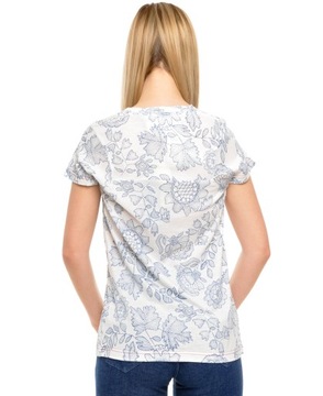 LEE t-shirt WHITE flowers LACY TEE _ XS 34