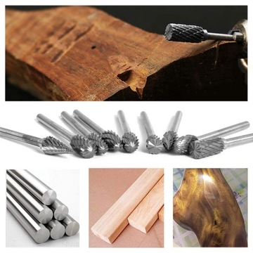 КОНЦЕВЫЕ ФРЕЗЫ ПО МЕТАЛЛУ, 10 ШТ, КАРБИД ВОЛЬФРАМА, ЦЕНТРИРОВАННЫЙ ТВЕРДЫЙ КАРБИД