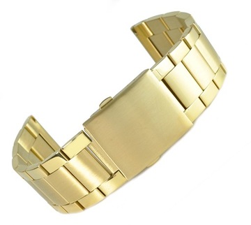 Bransoleta do zegarka ZŁOTA STALOWA 24mm PVD m9