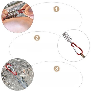 ШПИЛЬКИ ТАНТОВОГО ВЕРЕВА НАТЯЖИТЕЛЬ ВЕТРОВОЙ ЛИНИИ ПРУЖИНА РЕГУЛИРОВКИ НАТЯЖЕНИЯ ПРЯЖКА ВЕТРОЗАЩИТНАЯ ПРУЖИНА