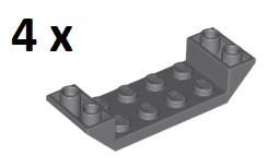 LEGO Dark Bluish Gray Slope Inv 45 6x2 22889 4szt