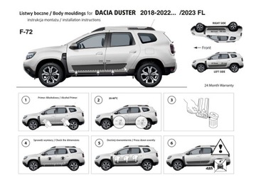 Боковые молдинги Dacia Duster, 2017-2024 гг.