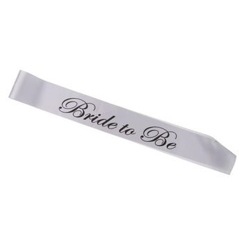 Bride to be Writting satynowa szarfa ślubna s
