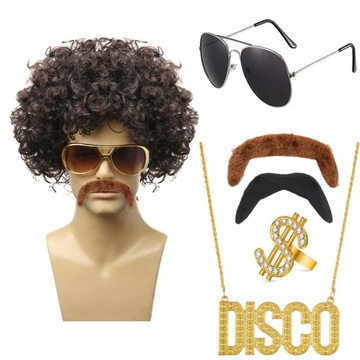 Хэллоуин COS Disco Party Европейский и американский мужской рок-парик