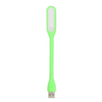 ТОНКАЯ РЕЗИНОВАЯ ЛАМПА ДЛЯ НОУТБУКА ДЛЯ USB, ЗЕЛЕНЫЙ СВЕТ