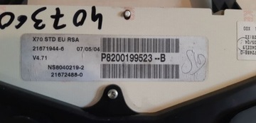 PŘÍSTROJOVÁ DESKA BUDÍKY RENAULT MASTER OPEL MOVANO NISSAN INTERSTAR P8200199523B