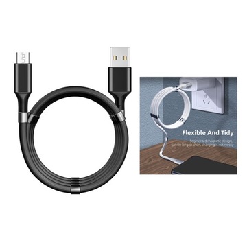 Кабель USB C для передачи данных по телефону Android, черный