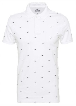 HOLLISTER California _ Białe Męskie Polo Mini Logo White _ M