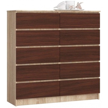 DUŻA KOMODA KOMODY MEBLE aż 10 SZUFLAD 120x40x121 komoda szafka szuflady