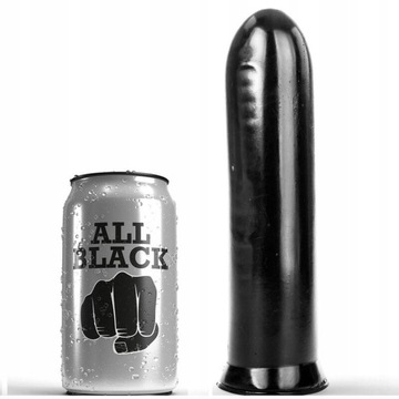 GŁADKIE DILDO ALL BLACK CZARNE 19CM