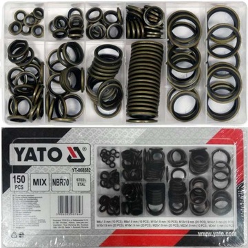 НАБОР МЕТАЛЛИЧЕСКИХ И РЕЗИНОВЫХ ШАЙБ 150 ШТ.