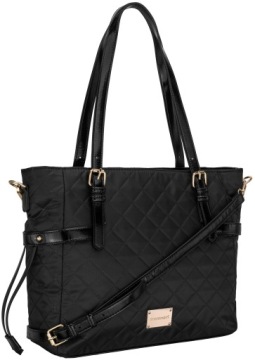 БОЛЬШАЯ ВОДОНЕПРОНИЦАЕМАЯ СУМКА-ШОППЕР LETTERMAN MONNARI SHOULDER BLACK A4