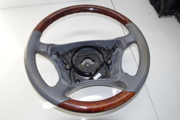 MERCEDES W220 VOLANT W215 CL DŘEVO DŘEVĚNÁ BARVA LEATHER GREY (268A)