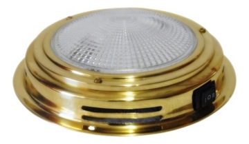 LAMPA KAJUTOWA PLAFON LED 12V OKRĄGŁA MOSIĄDZ