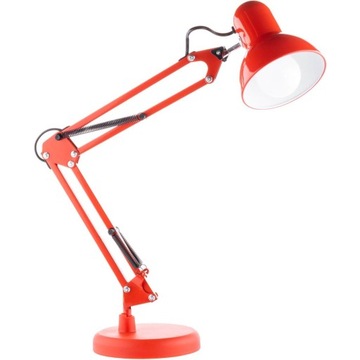 Lampka Biurkowa Kreślarska E27 TOBI Czerwona