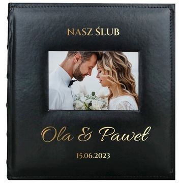 Duży album NA ŚLUB 30 kart Prezent ZŁOTY NADRUK