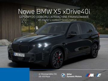 BMW X5 G05 SUV Facelifting 3.0 40i 381KM 2025 BMW X5 xDrive40i 381 KM mHEV - HarmanKardon - Kamera 360 - Gotowy do Odbio