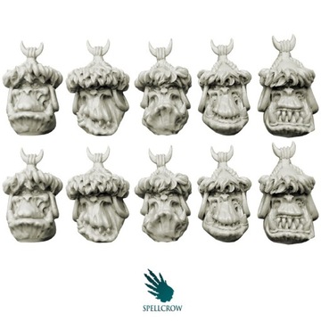 Steppe Orcs Heads - orkowe głowy 10 szt. orc orcs