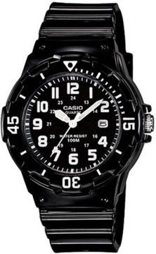 CZARNY ZEGAREK DAMSKI CASIO LRW-200H-1B WODOSZCZELNY Z DATĄ DLA DZIECKA