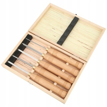 НАБОР ТОКАРНЫХ ДОЛОТО И ДЕРЕВЯННЫХ ТРВЕРОВ 5 ШТ.