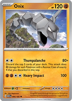 Pokemon 151 Onix 95/165